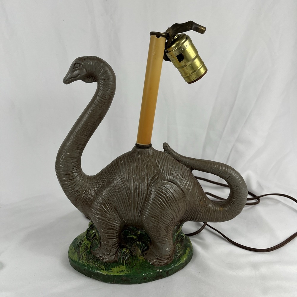 Vintage Rare‎ Lamp Unique Ceramic Dinosaur Diplodocus NEEDS REPAIRS